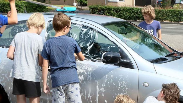 In actie met een groep