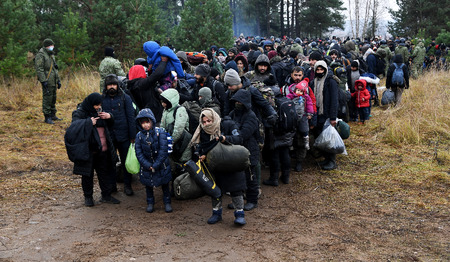 Hulp aan vluchtelingen bij de Pools-Wit-Russische grens