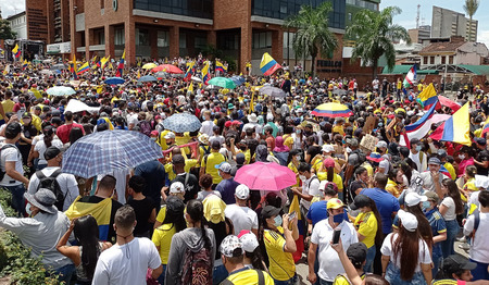 Vreedzame manifestaties in Colombia