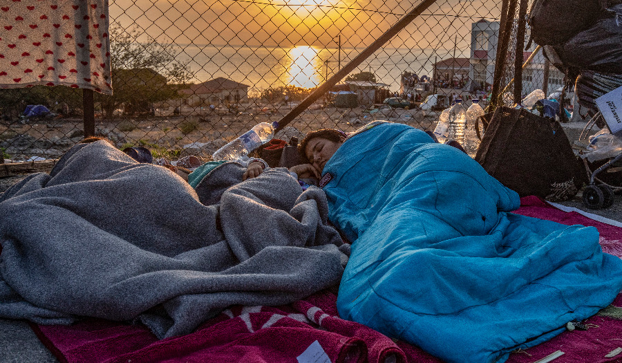 Het gebed van een vluchteling in een opvang als Moria