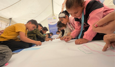Majd uit Gaza tekent wat hij mist: een thuis, een gezin 